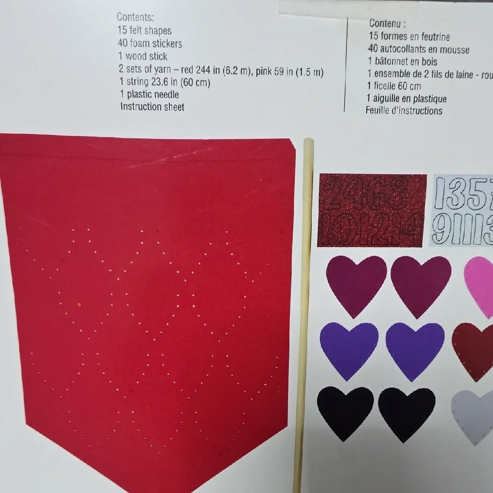Creatology Valentine's Day Heart Banner Kit - Red and Pink